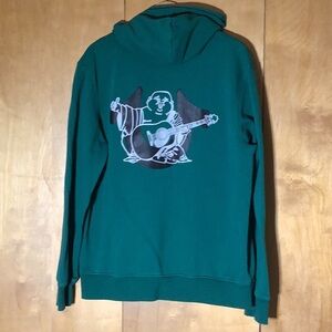 True Religion green hoodie, size XL